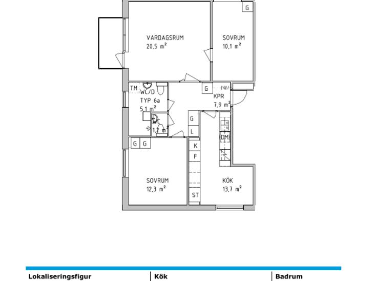 Bostad Berggatan 11E Sala