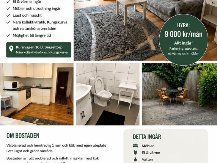 Bostad Kurirvägen Huddinge