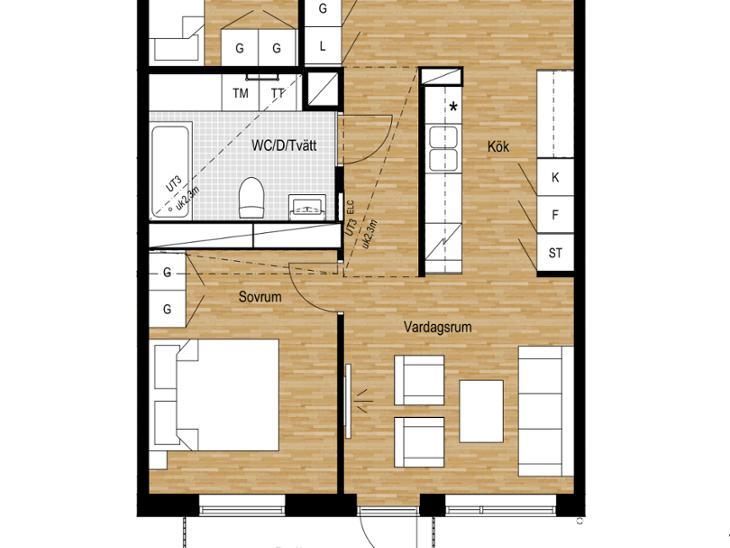 Bostad Kista alléväg Stockholm